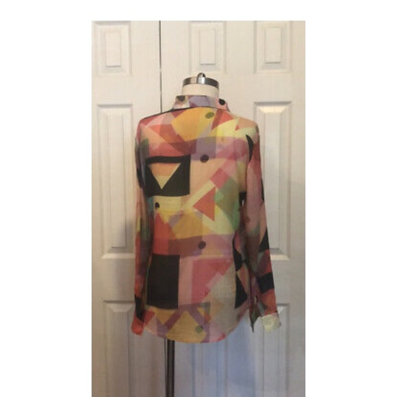 Theory Multi/Geo Linen Blouse - Picture 2 of 2